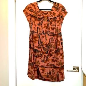 Vintage 60s Hawaiian mini dress